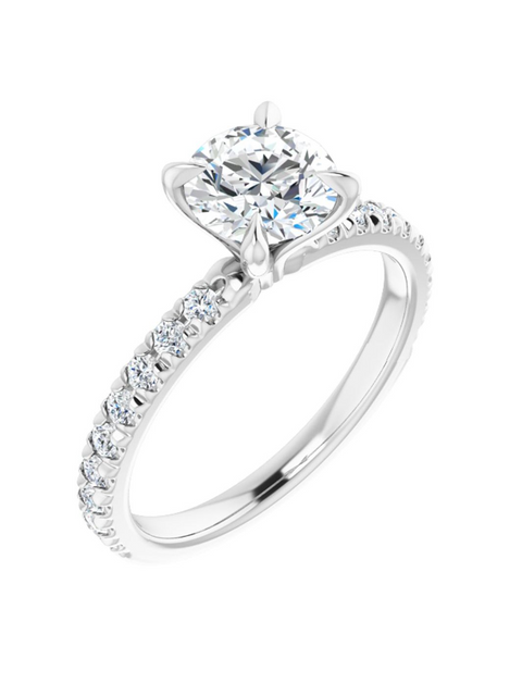 French Set Engagement Ring 1/3 ct. tw.